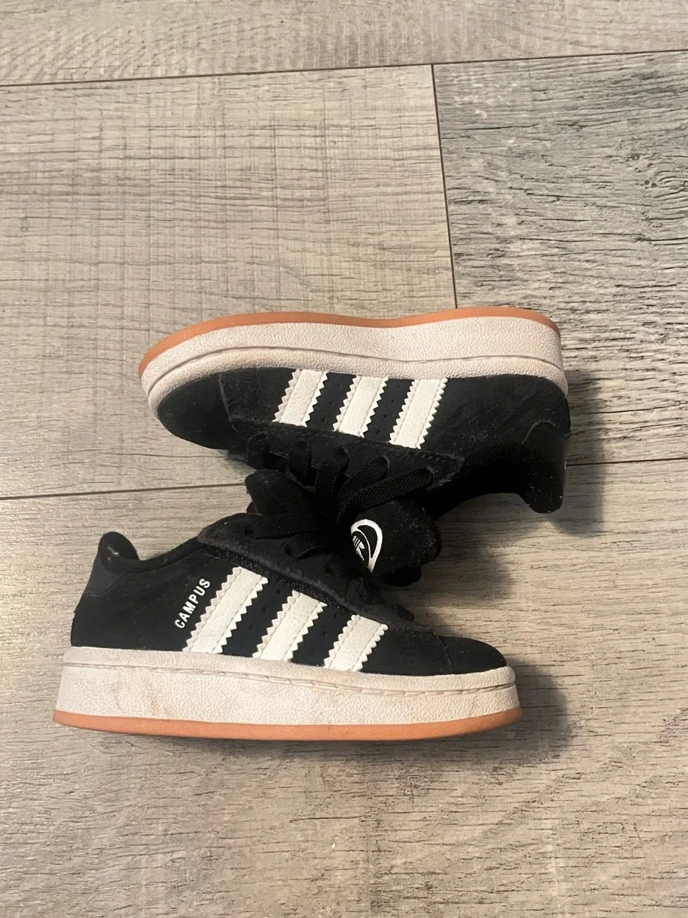 adidas Kids Black and White Low-Top Sneakers